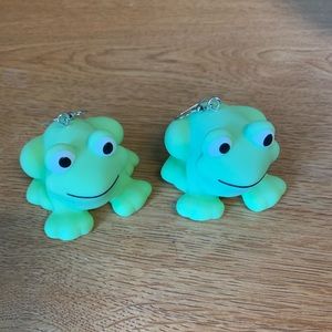 Rubber Frog Earrings